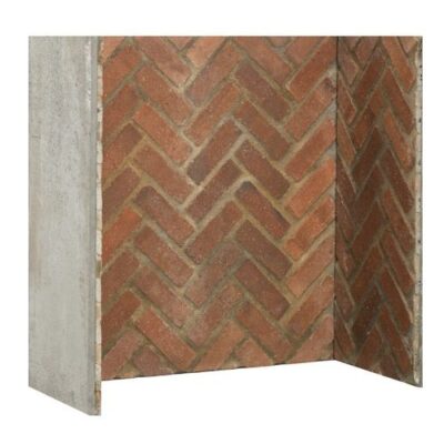Rustic Herringbone Stove & Fireplace Chamber
