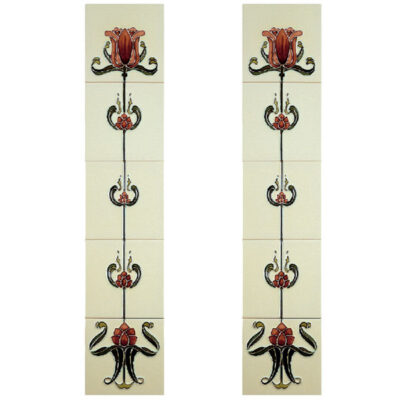 Tulip Tiles Tube Line Tiles In Burgundy