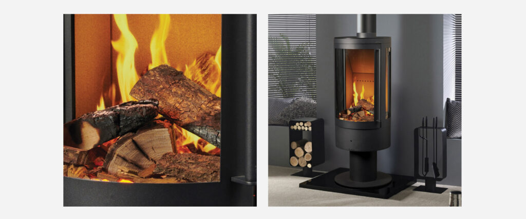 Solution Fires Elegance Electric Stove three sided glass electric stove